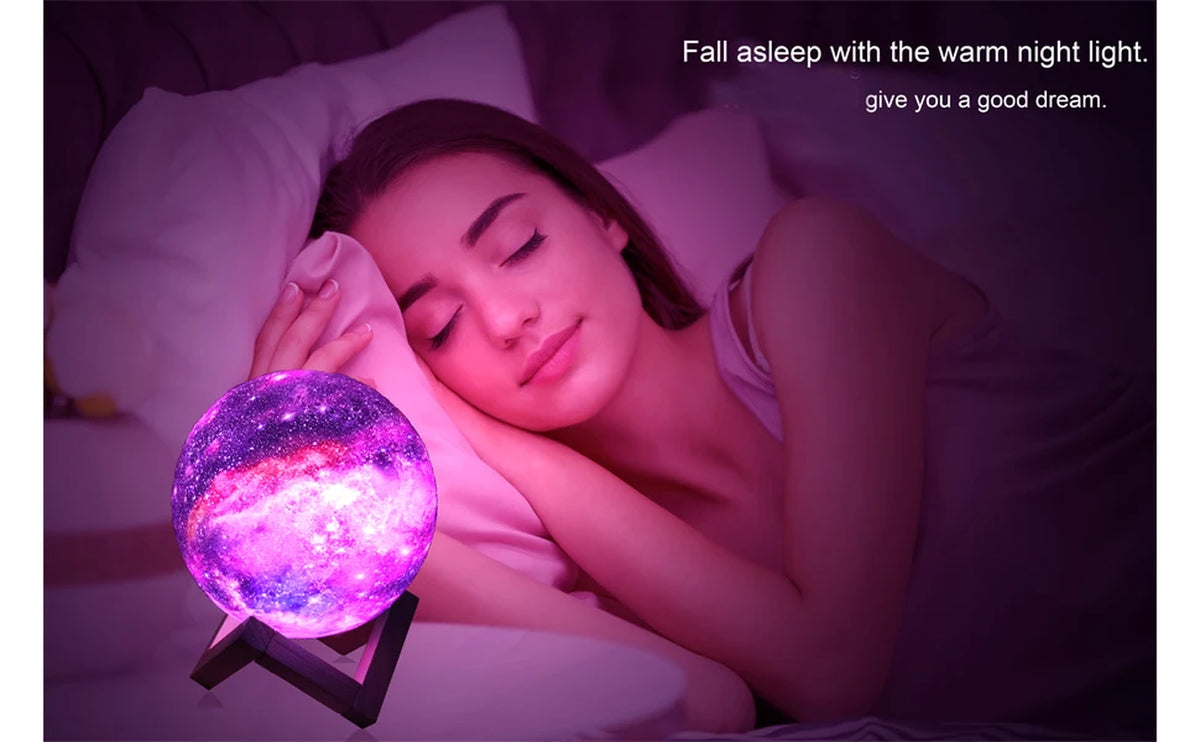 ELINOYA™ 3D Galaxy Moon Lamp