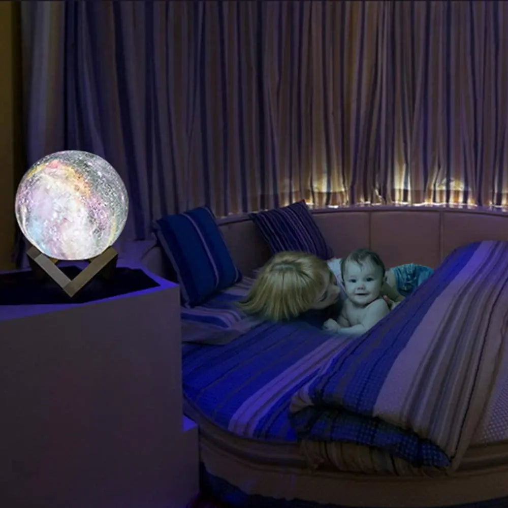 ELINOYA™ 3D Galaxy Moon Lamp